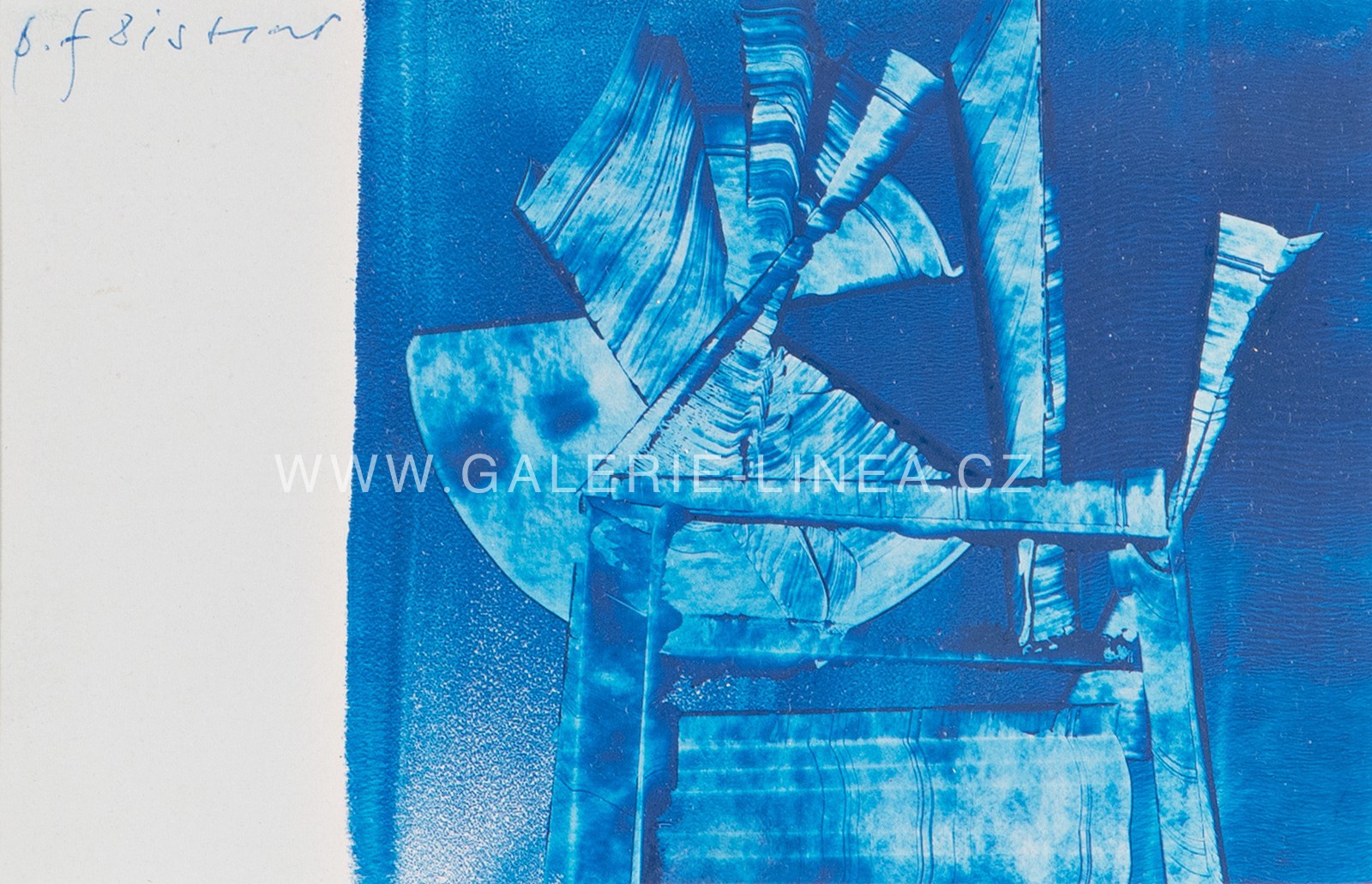 Josef Istler, Abstrakce v modré